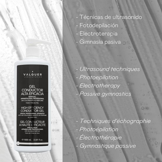 Gel Conductor Díatermia 1L para uso profesional - Imagen 2